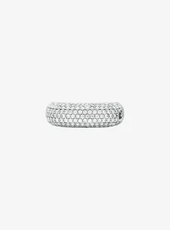 Bague carrée à pierres pavées