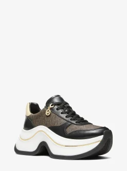 Basket Arla en cuir et daim