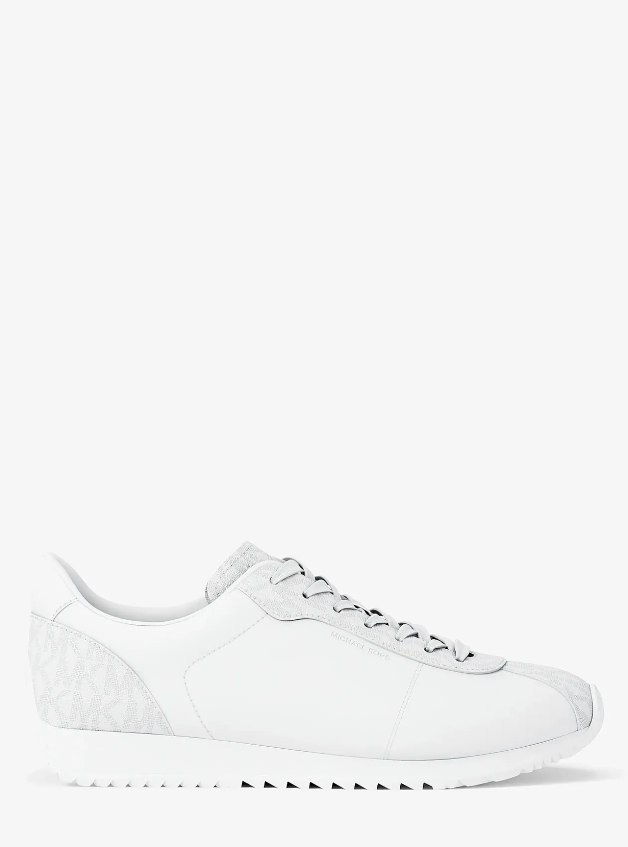 Basket Rhodes en cuir et sergé nervuré
