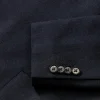 Blazer à coupe ajustée en flanelle de laine mélangée