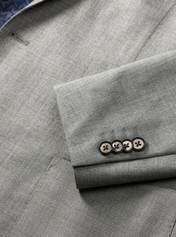 Blazer à coupe ajustée en flanelle de laine mélangée