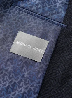 Blazer en mélange de laine à carreaux prince-de-galles