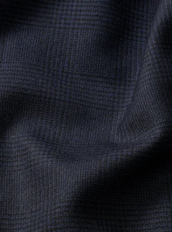 Blazer en mélange de laine à carreaux prince-de-galles
