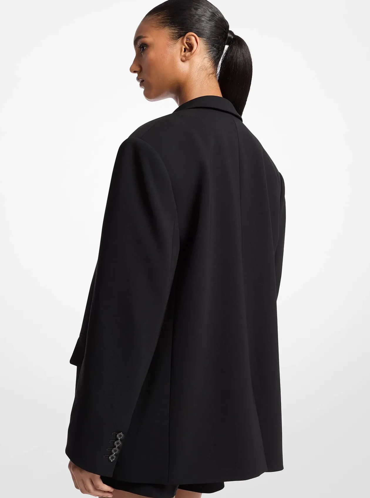 Blazer surdimensionné en crêpe