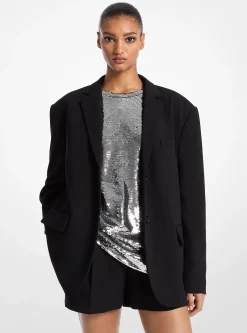 Blazer surdimensionné en crêpe