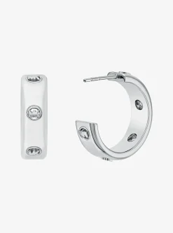Boucles d'oreilles huggies à logo