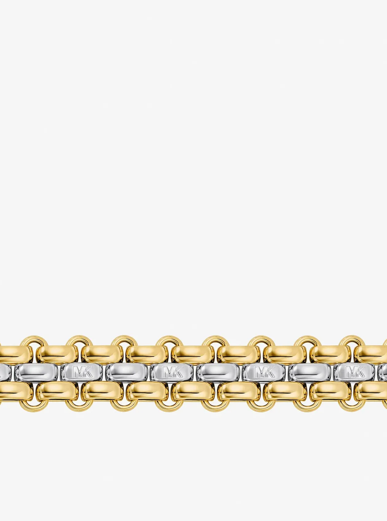Bracelet bicolore à 3 rangs de maillons