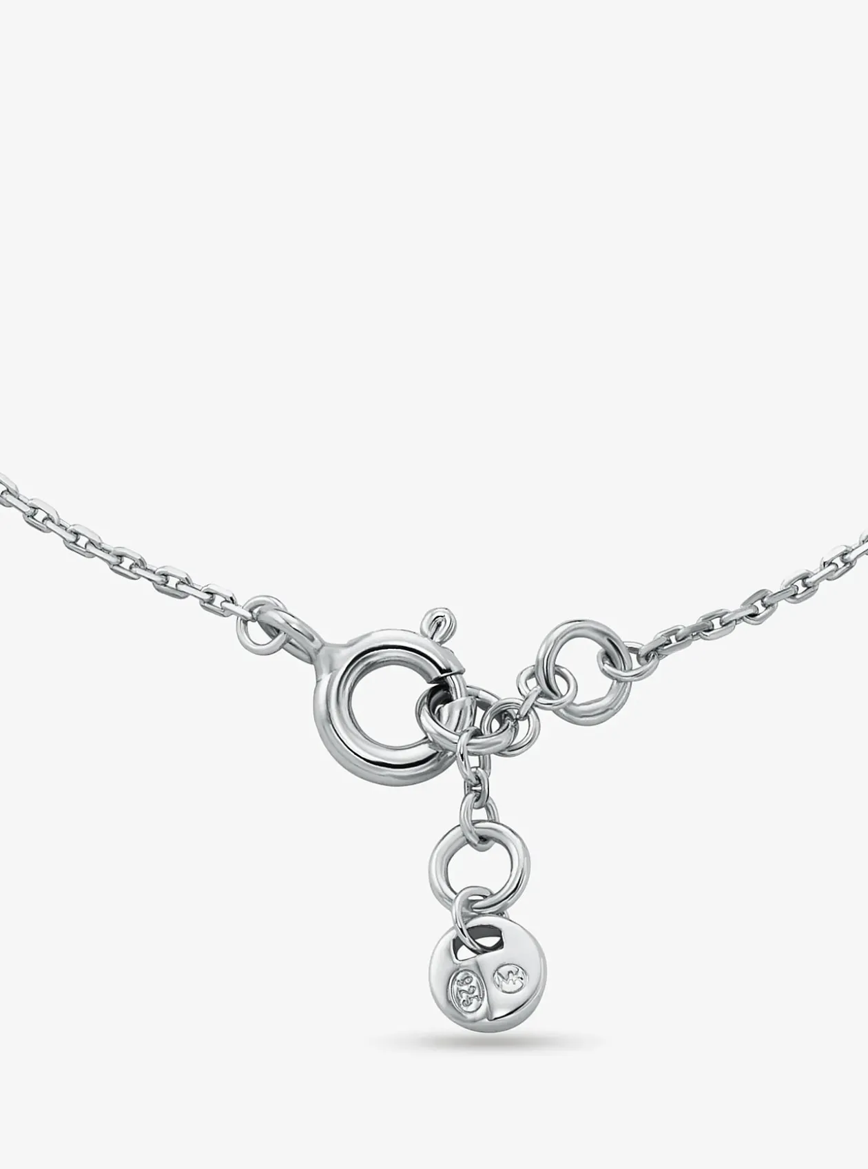Bracelet en argent sterling plaqué en métal précieux à pierres pavées et logo Empire