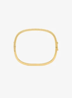 Bracelet en laiton doré à pierres pavées