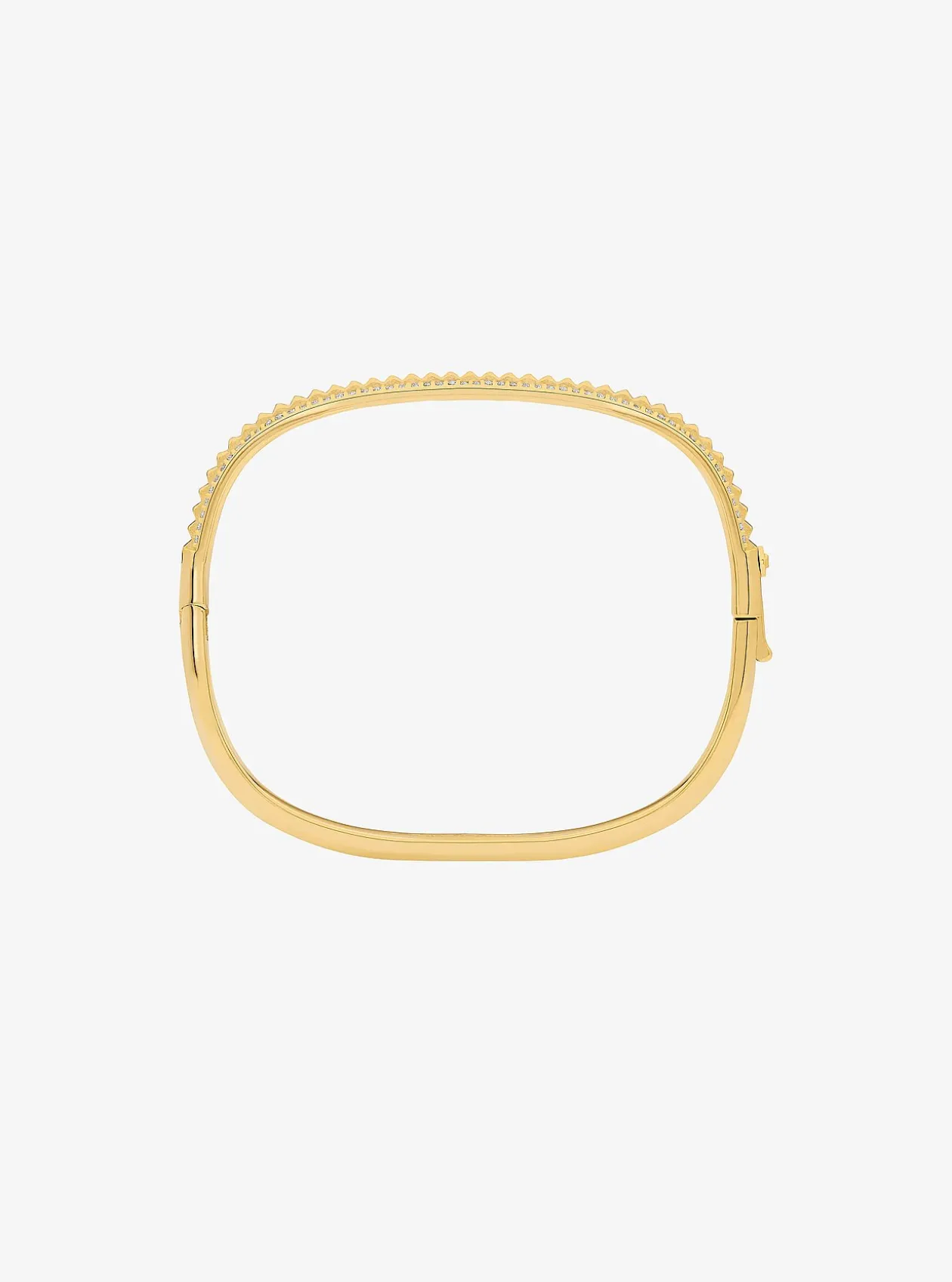 Bracelet en laiton doré à pierres pavées