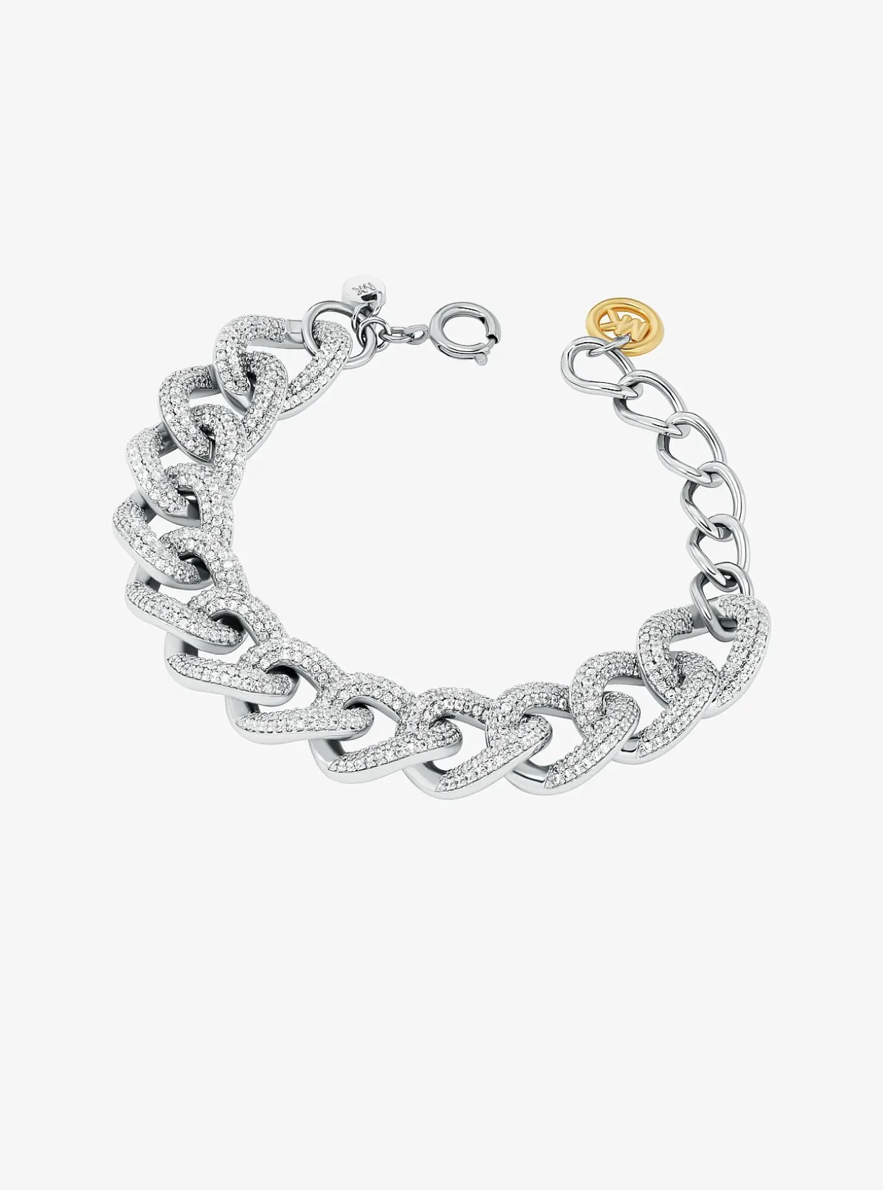 Bracelet à maillons à pierres pavées