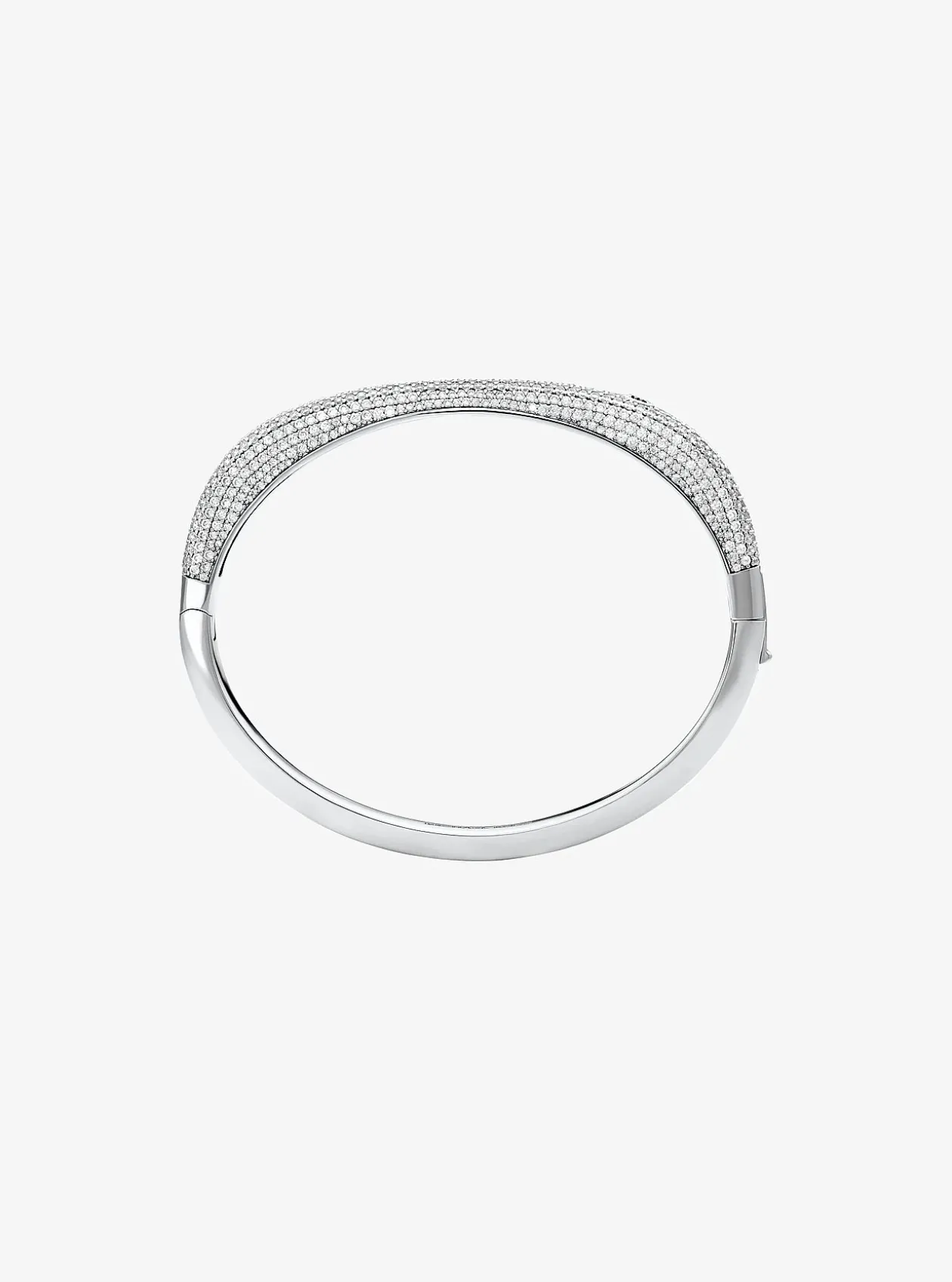 Bracelet rigide carré à pierres pavées