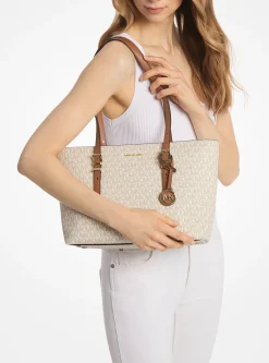 Cabas Quinn de taille moyenne en cuir à logo Signature