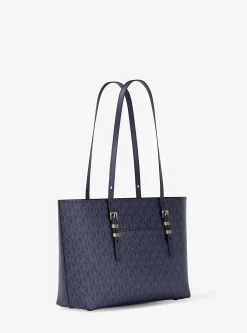 Cabas Quinn de taille moyenne en cuir à logo Signature