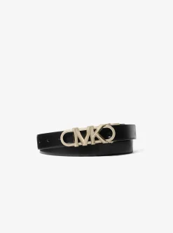 Ceinture Empire réversible en cuir et à logo Signature
