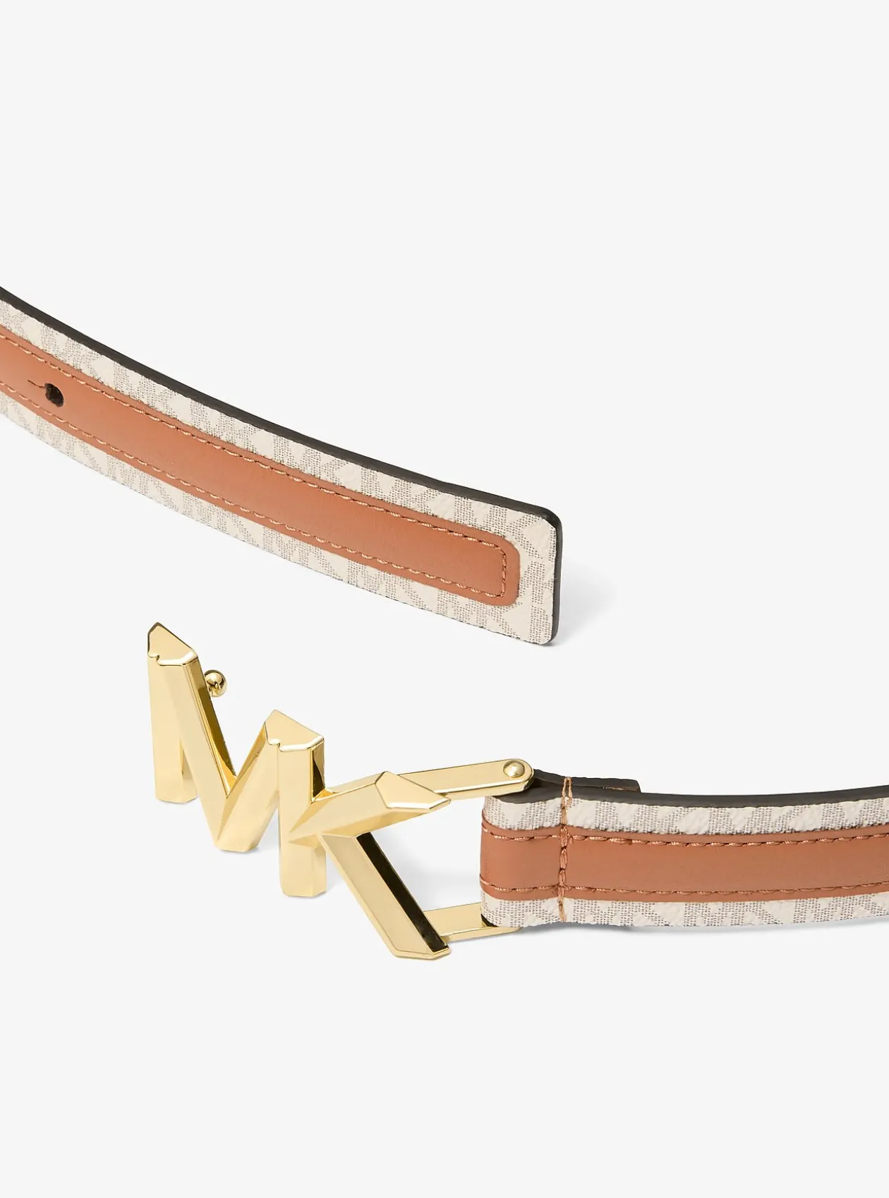 Ceinture en cuir et à logo Signature