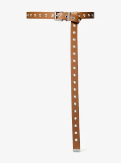 Ceinture en cuir à œillets