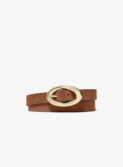 Ceinture en daim à boucle ovale