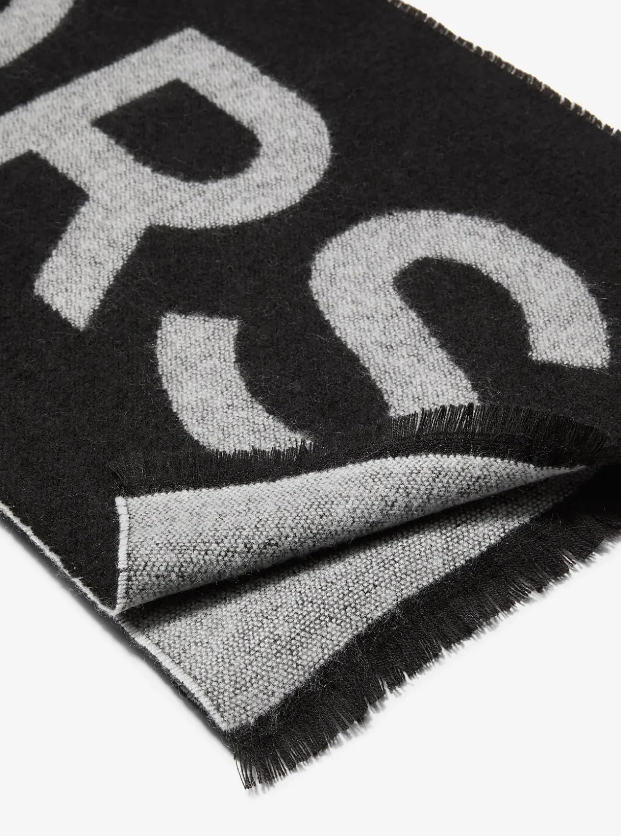Écharpe en tricot à logo surdimensionné