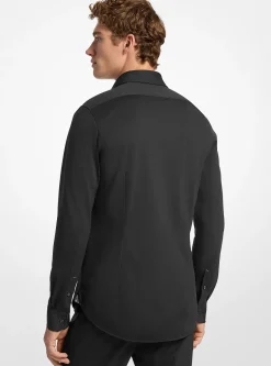 Chemise ajustée en tricot technique