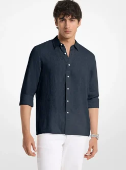 Chemise à coupe classique en lin