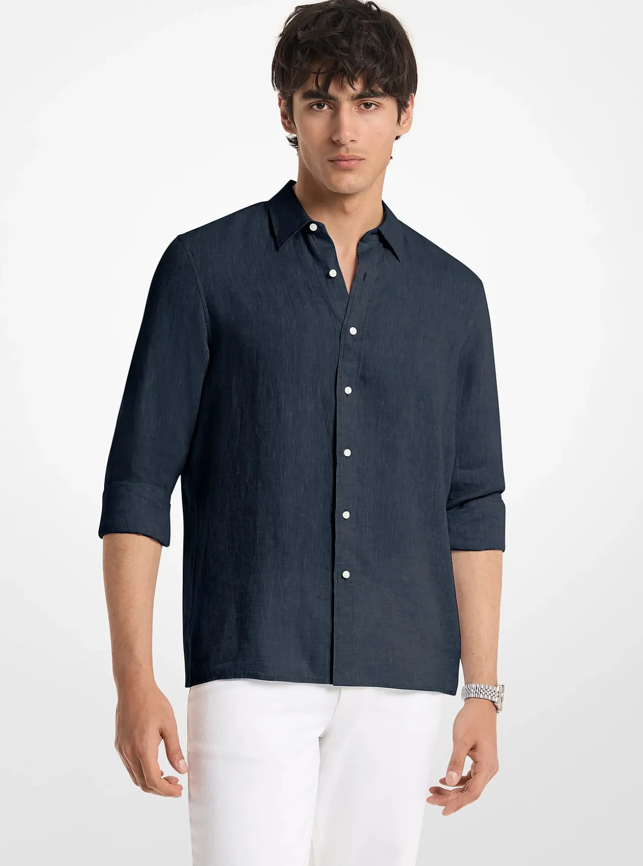 Chemise à coupe classique en lin
