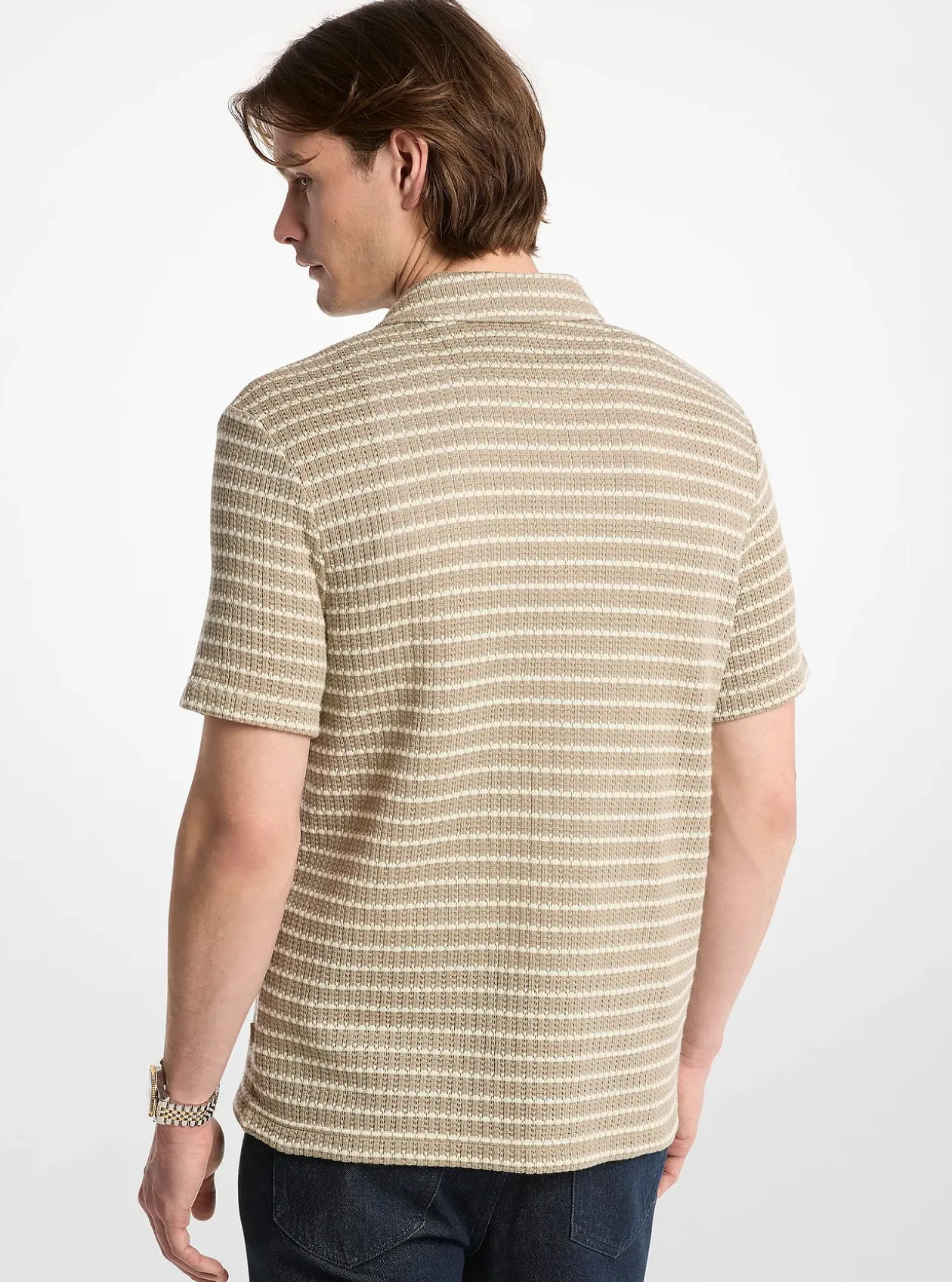 Chemise rayée en pointelle