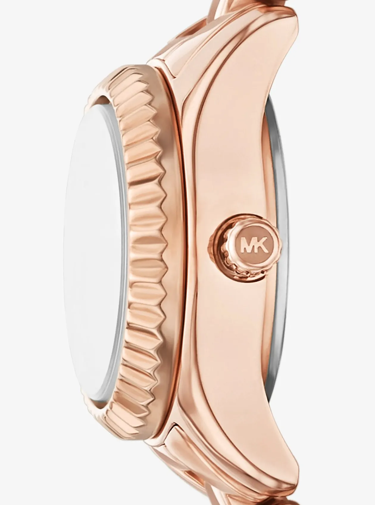 Coffret cadeau avec petite montre Lexington ton or rose à pierres pavées et bijoux