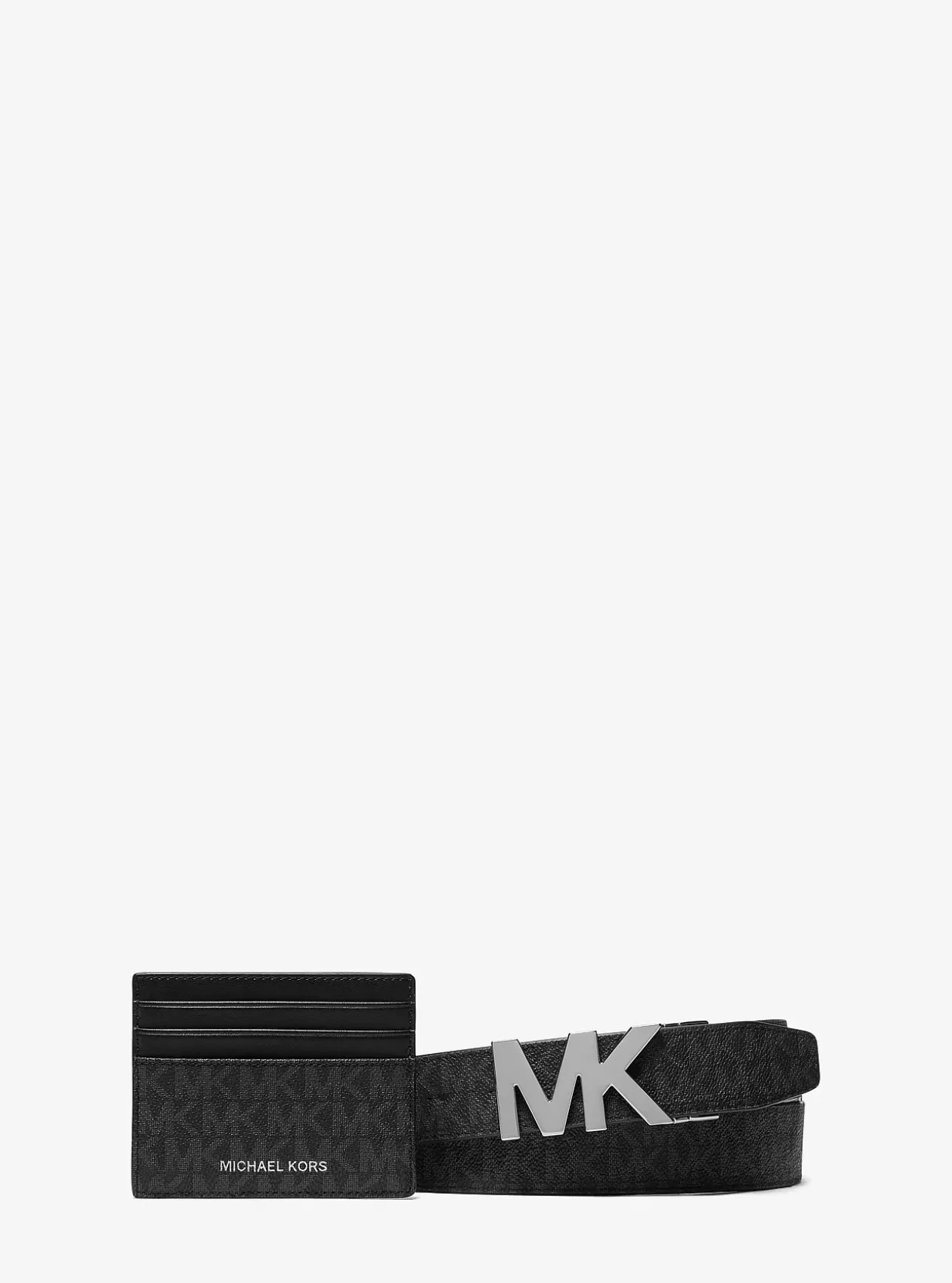 Coffret cadeau porte-cartes et ceinture avec logo Signature
