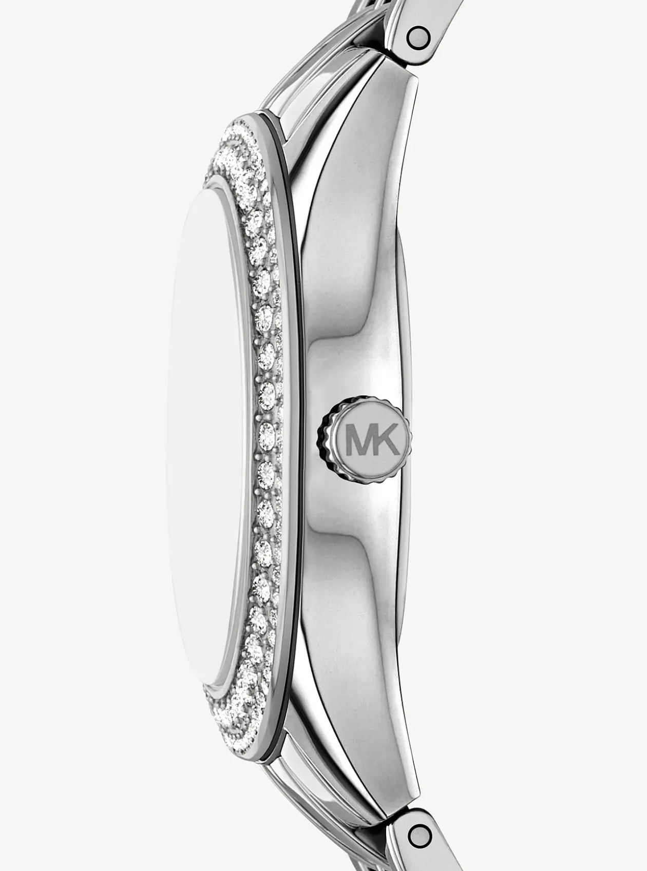 Coffret mini montre Harlowe dorée à pierres pavées et bijoux