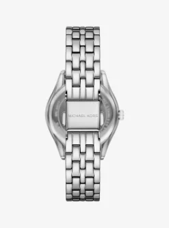 Coffret mini montre Harlowe dorée à pierres pavées et bijoux
