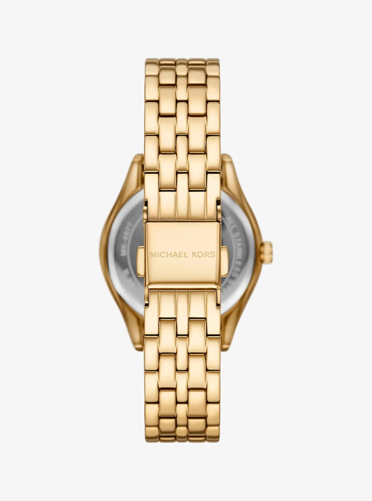 Coffret mini montre Harlowe dorée à pierres pavées et bijoux
