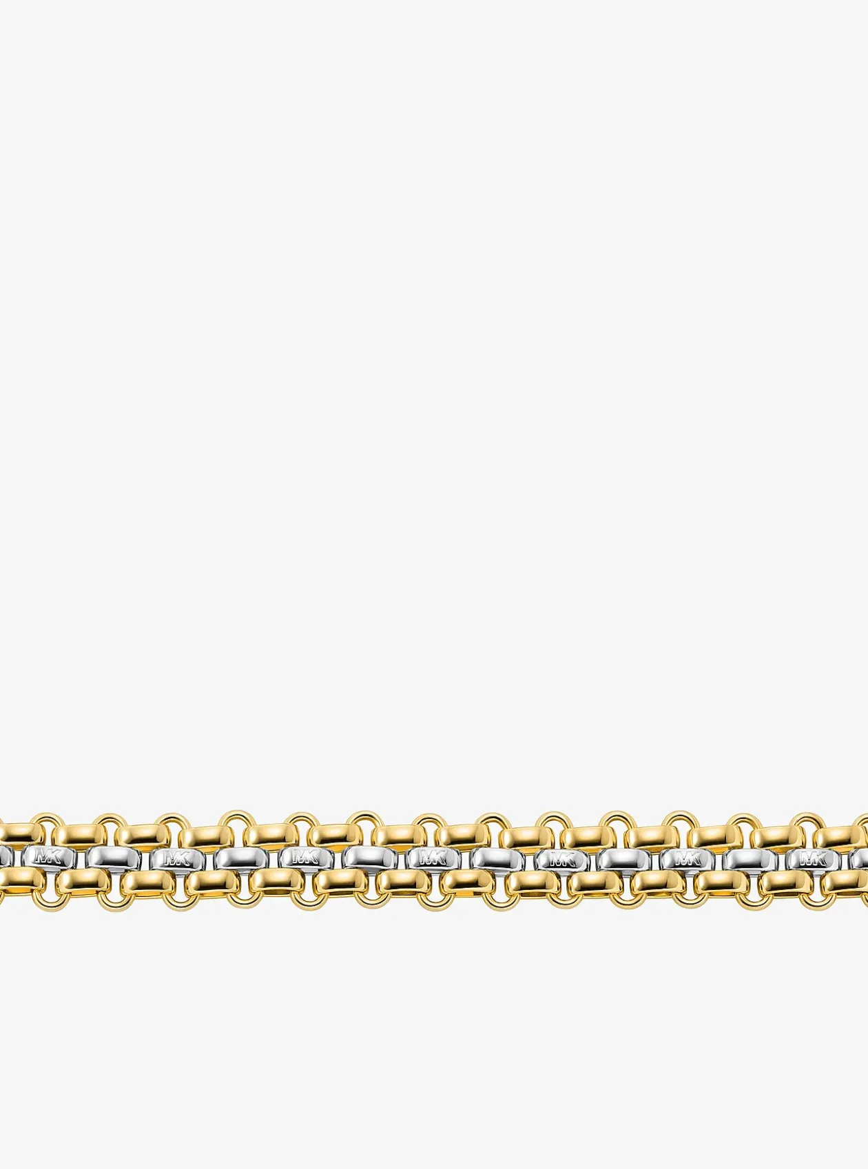Collier bicolore à 3 rangs de maillons