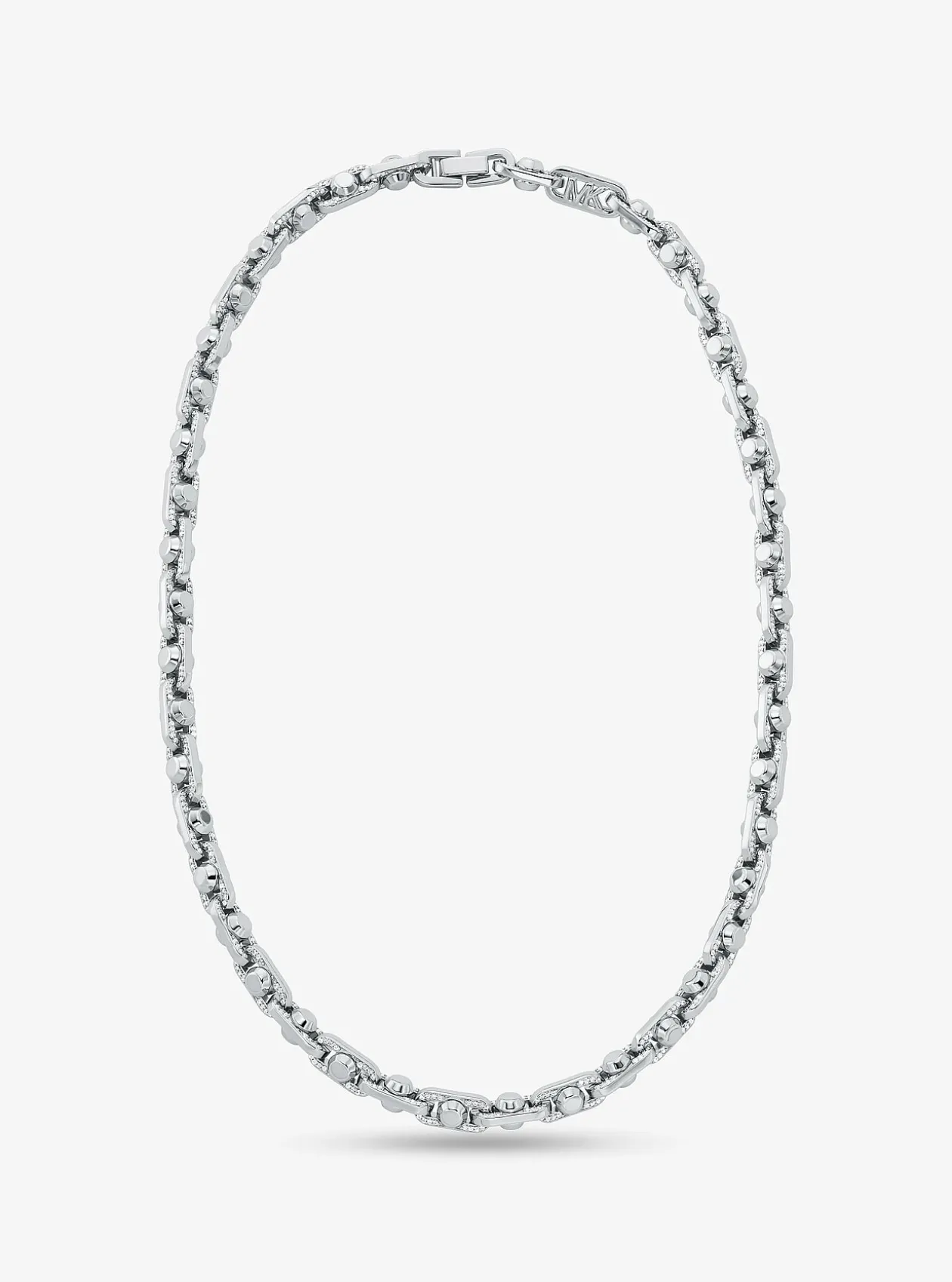 Collier à maillons Astor de taille moyenne en laine plaqué en métal précieux à pierres pavées