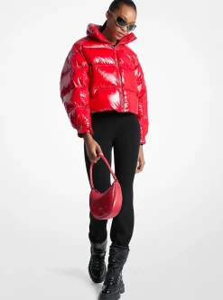Doudoune en nylon ciré
