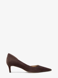Escarpin Elyse en daim à petit talon