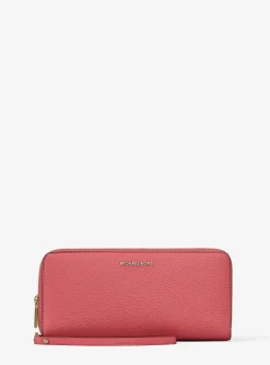 Grand portefeuille continental Jet Set Travel en cuir grainé