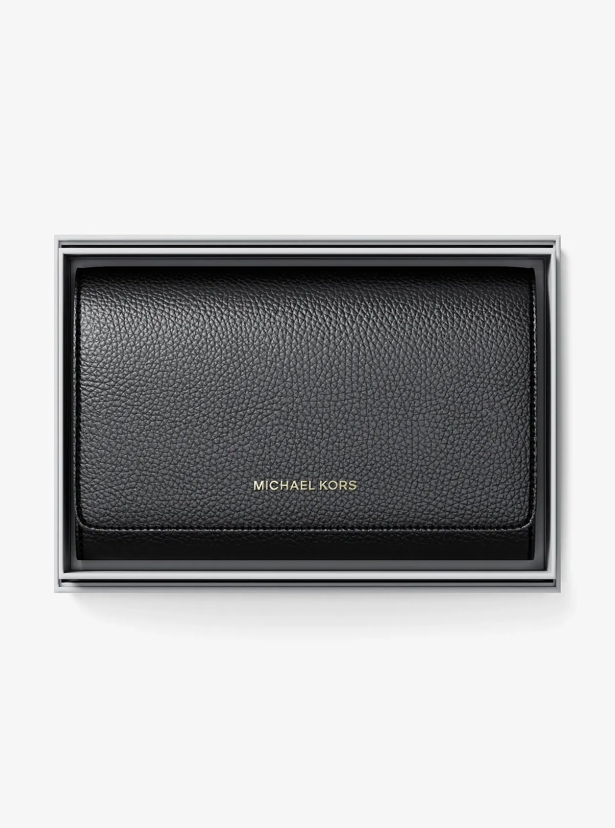 Grand portefeuille Jet Set en cuir grainé