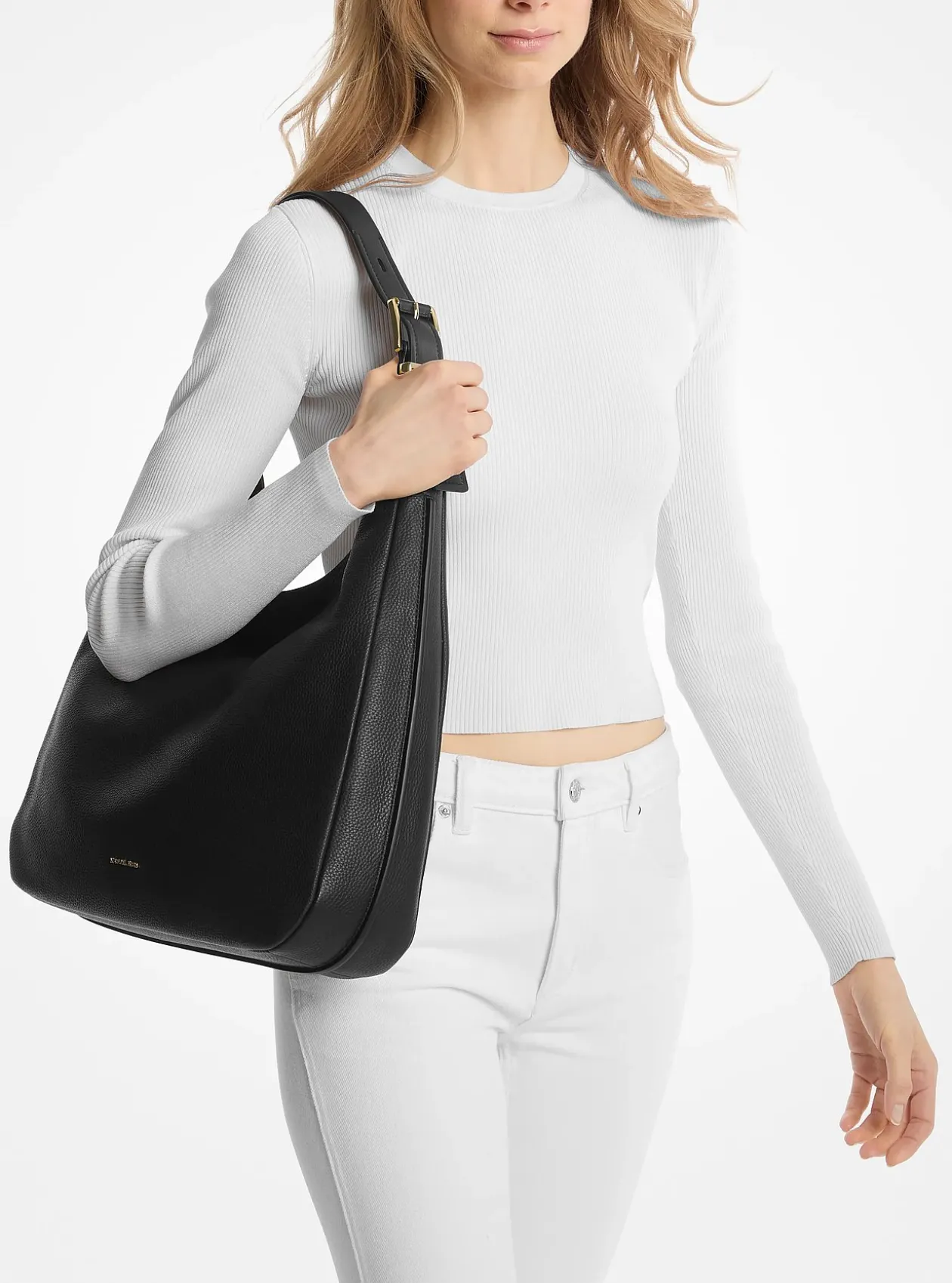 Grand sac porté épaule bohème Nolita en cuir grainé