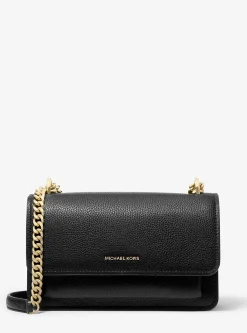 Grand sac porté épaule Claire convertible en cuir grainé