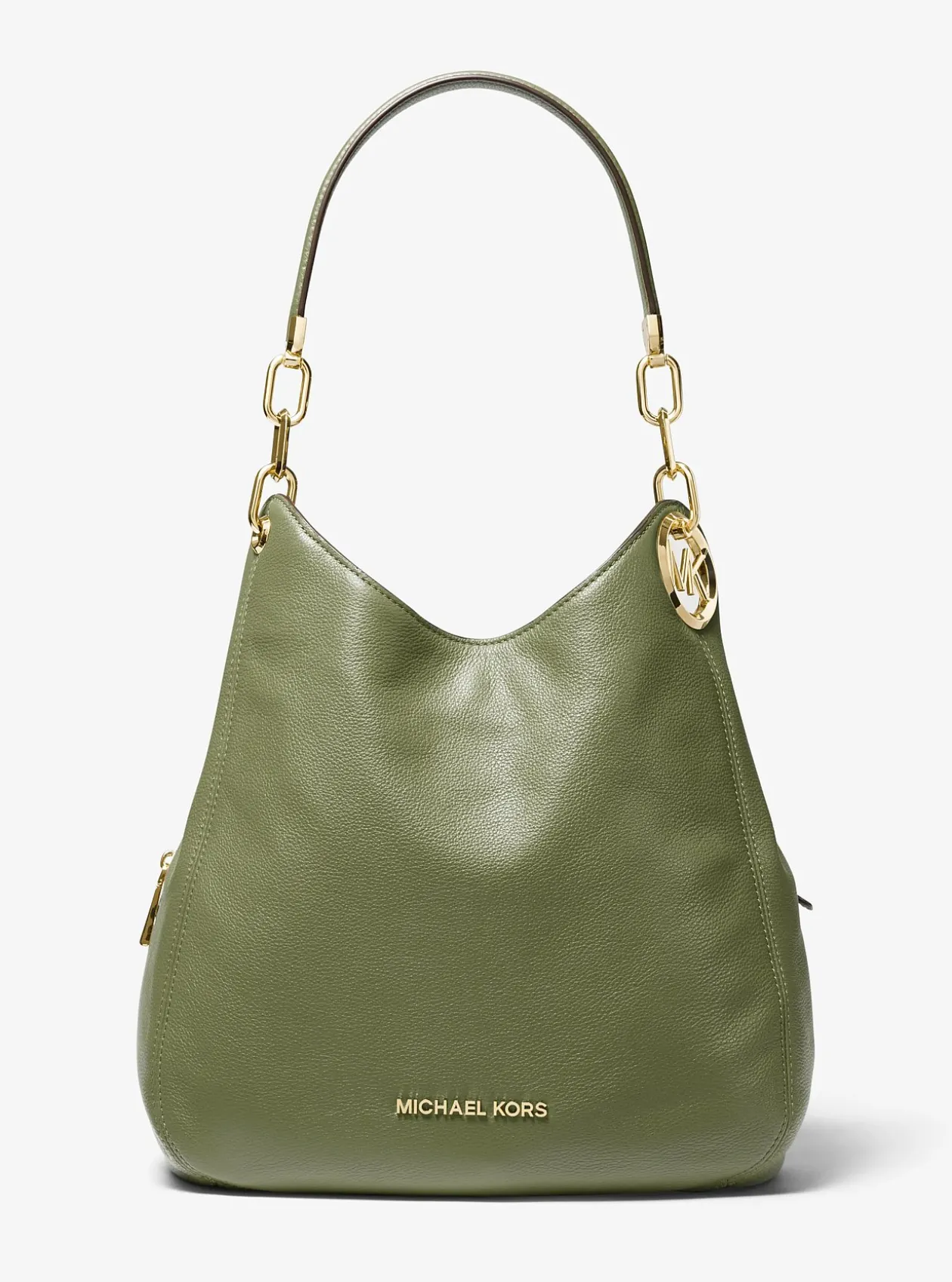 Grand sac porté épaule Lillie en cuir grainé