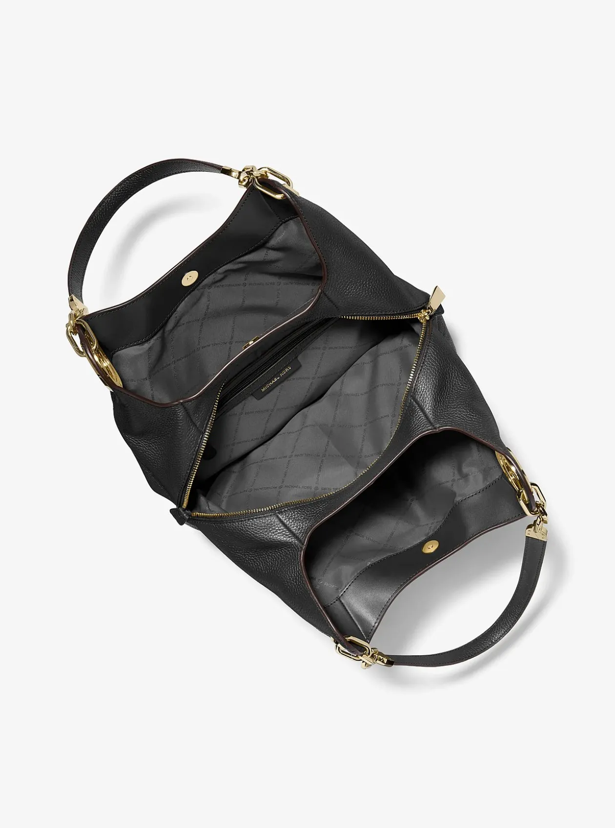 Grand sac porté épaule Lillie en cuir grainé
