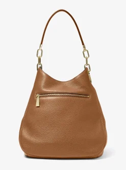 Grand sac porté épaule Lillie en cuir grainé