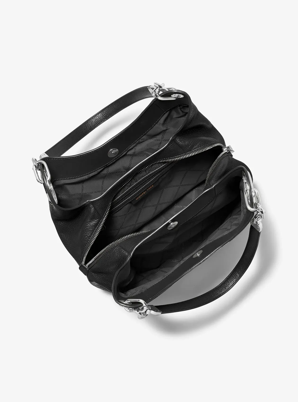 Grand sac porté épaule Lillie en cuir grainé