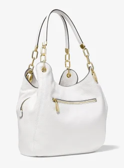 Grand sac porté épaule Lillie en cuir grainé