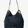 Grand sac porté épaule Lillie en daim