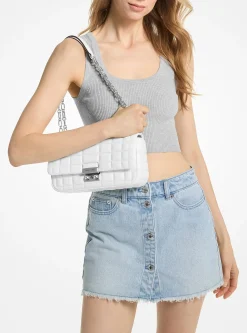 Grand sac porté épaule Tribeca en cuir matelassé