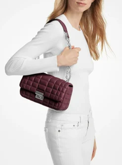 Grand sac porté épaule Tribeca en cuir matelassé