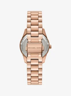 Mini montre Lexington ton or rose avec pierres pavées
