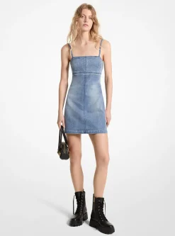 Mini-robe en denim extensible